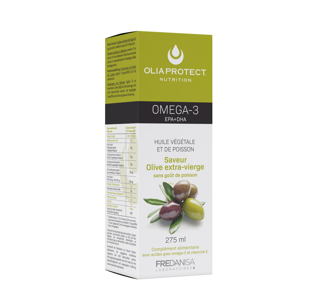 Huile oméga-3 goût olive extra-vierge 275ml